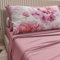 PETTI Artigiani Italiani - Parure de Draps en Coton pour Lit Double avec Taies d’Oreiller et Drap Housse 160x200, Motif Floral 41 Rose Poudré Foncé, 100% Fabriqué en Italie