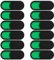 12 carteles deslizantes de privacidad con indicadores de estado verde/rojo, ideal para oficina, sala de conferencias, baño