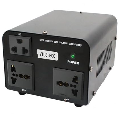 Onduleur Transformateur De Tension pour Prises UE Et USA, Sortie CA 110 V vers CA 220 V, Transfert pour Appareils Électriques Étrangers 220 V vers 110 V Power Inverter(VTEU 800W)
