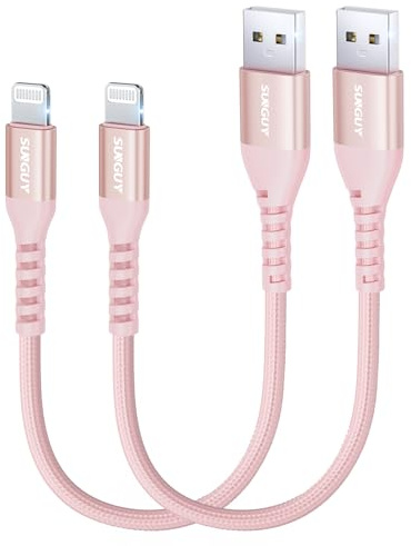 SUNGUY Cable USB A USB C 0.15M [2Pack], 90 grados Cable USB Tipo C 3A QC3.0 Carga Rapida transferencia para iPhone 17/16/15 Pro Max, Galaxy S25 S24, Pixel, iPad