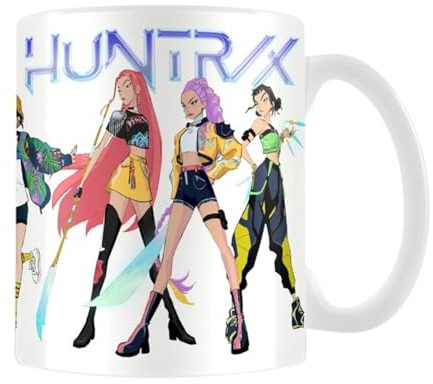 Pyramid International- Kpop Demon Hunters Huntrix-Taza de café cerámica de 325 ml, bonito regalo de anime para niños y fanáticos, apta para lavavajillas y microondas, regalo coleccionable de anime
