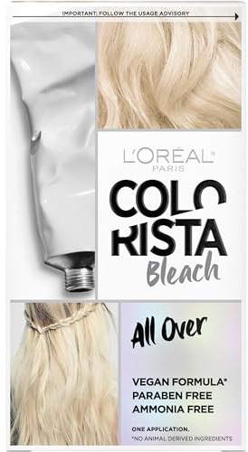 L'Oreal Paris Colorista Hair Bleach, Hair Dye Kit for All Over Blonde Hair Color, 1 Hair Bleach Kit