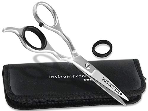 Hochwertige Friseurschere Haarschere mit Mikroverzahnung rostfreier Qualitätsstahl 17,75 cm 7 Zoll mit edlem Aufbewahrungs-Etui