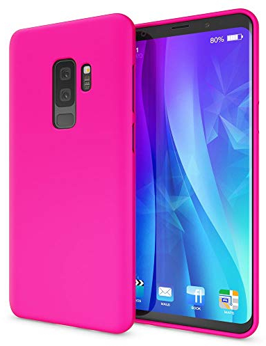 NALIA Cover Neon compatibile con Samsung Galaxy S9 Plus, Custodia Protezione Ultra-Slim Neon Case Protettiva Morbido Telefono Cellulare in Silicone, Gomma Smartphone Bumper Sottile, Colore:Pink