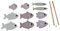 Traditional Garden Games Big Fish Little Fish – Wooden Fishing Game for Kids, 10 Pastel Fish & 2 Rods, Fun Indoor & Outdoor Counting Game, Educational Family Game