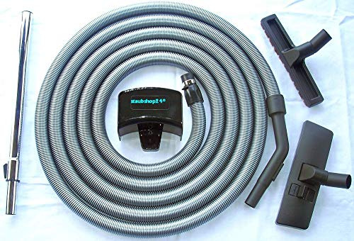 staubshop24-9,0 Meter Standard Schlauch Set für VacuFlow,Vacuflo Zentralstaubsauger geeignet, Anschluss an Saugdose 36-38mm Durchmesser