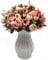 CATTREE Künstliche Pfingstrosen, gemischte Blumen, 4 Stück Kunststoff-Pflanzen, Seidenblumen, Blumenstrauß, Brautschmuck, Zuhause, Garten, Büro, Küche, Badezimmer, Tischdekoration, Rosarot, Rosa