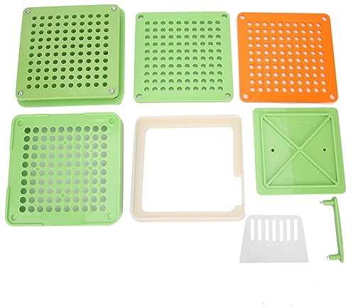 Kapselfüllmaschine mit 100 Löchern, manueller Kapselfüller für Größe 0, leere Kapselplatten Tablettenhersteller-Pressmaschine für die Kapselherstellung(Grass Green 0#)