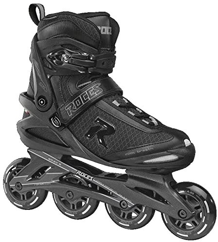 Roces Herren ICON Inline-Skates, Black-Dark-Charcoal, 36