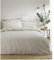 Yard Hebden Mélange Stripe Cotton Duvet Set – Ultra Soft Reversible Striped Bedding (Natural – Double)