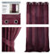 AmeliaHome Set Vorhang H 270 x B 140 cm mit Raffhalter 54 x 10 cm Velvet Optik Bordeaux 1 St. Ösenschal Samt Halbverdunkelungsvorhang Fensterdekoration Dekoschal Dekorvorhang