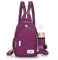 JIAQI Sac à dos en nylon avec porte-bouteille d'eau pour homme et femme - Pour randonnée, camping, sport - Violet, violet, 30*12*20