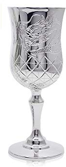 XXSC-ZC Sterling Silver Wine Glass, Red Wine, Brandy, White Wine, Gin, Champagne, Juice, Sterling Silver Goblet, Wedding Gift, Anniversary, Christmas, Valentine's Day, 250Ml,Single cup
