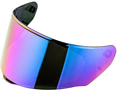 Adecuado LS2 Para viseras FF320 corriente de FF353 Rápido FF328 / FF800 Casco de la motocicleta original Reemplazar extra Lente Negro Iridium Plata (Color : Rainbow)