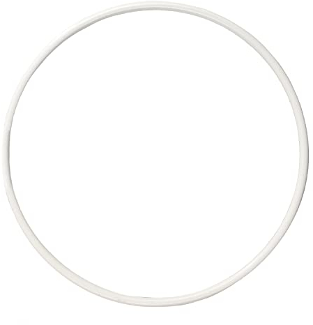 Netuno Metallring Dekoring aus Metalldraht Durchmesser 40cm Drahtring Makramee Ring Traumfänger Ring Floral Hoop weiß zum DIY Basteln Handwerk für Makramee Hochzeit Fensterdeko