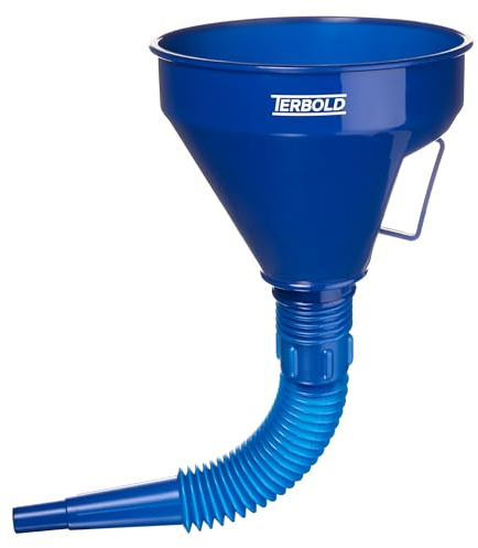 Terbold Embudo automotriz con tubo flexible, azul