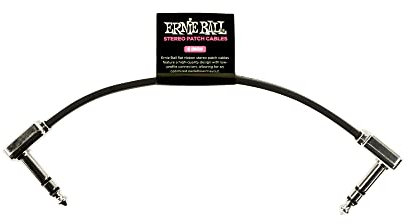 Ernie Ball 6 Single Flat Ribbon Stereo Patch Cable - Black
