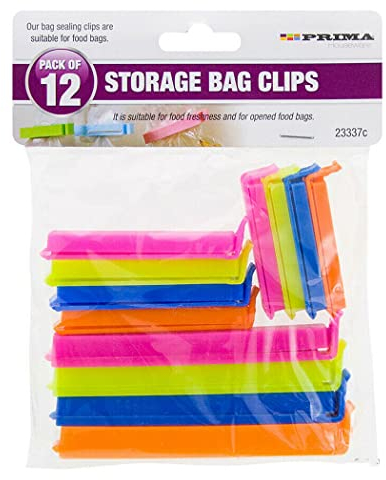 Pack Of 36 Storage Bag Clips - Fresh Food Freezer Fridge Sealing Pegs | Seal, Storing Clip Household Kitchen, Multi Purpose, Keeps Food Fresh, No Leaks