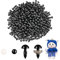 MUCUNNIA 200 Stück 8 mm Sicherheitsaugen für Häkeltiere mit Unterlegscheiben Amigurumi Augen für Häkeltiere Kunststoff Schwarz Sicherheitsaugen zum Häkeln Basteln Sicherheitsaugen für Kuscheltiere