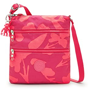 Kipling Damen Keiko Crossbody Bag Crossbody Bag (1er Pack), Coral Print, 8.25''L x 9''H x 0.75''D