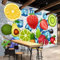 YXTSmurals Küche Obst Muster Fototapete Selbstklebend 3D Effekt Wandaufkleber Wandbilder Wohnzimmer 3D Wandtapete Fotohintergrund Art Poster Schlafzimmer Flur Wanddekoration