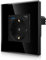 CNBINGO Einzelsteckdose mit 2× USB-Anschluss (20W Schnellladen) - 1× (Typ-C und USB-A) - Einfach Glas Schuko Steckdose Unterputz - Schwarz Wandsteckdose mit Kindersicherung