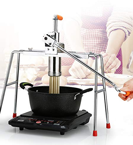 Homemade Pasta Maker, Stainless Steel Vermicelli Spaghetti Maker Manual Macaroni Pasta Machine with 7 Noodle Mould Linguine Maker for Home Commercial.