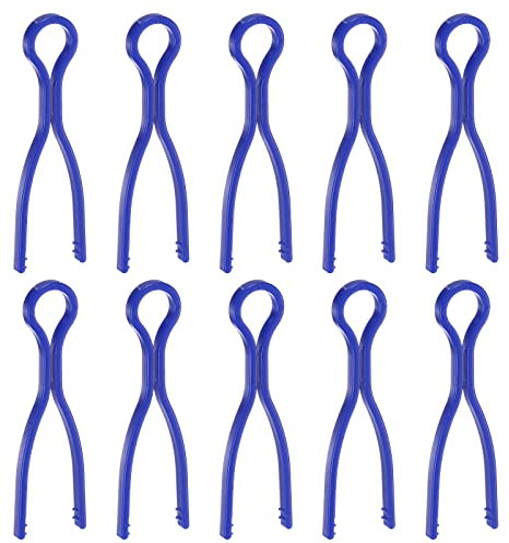 sourcing map Plastik Spulenfaden Halter 20Stk Spulen Spulenhalter Set Spulenklemmen Klammern Nähmaschinen Zubehör für Fadenspule Organisieren Blau