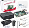 GeeekPi Starter Kit per Raspberry Pi 5 8 GB, con scheda RAM Pi 5 8 GB, scheda SD da 128 GB e lettore di schede, Pi 5 ABS con raffreddamento attivo Armor Lite V5, alimentatore USB C da 27 W, 5,1 V, 5