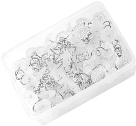 Zerodeko 100stücke Transparente Edelstahl Polster Spiralstifte Für Sofa Bettröcke Fixierend Fabric-schonend Vielseitig Einsetzbar Für Möbel Haushaltsdekoration