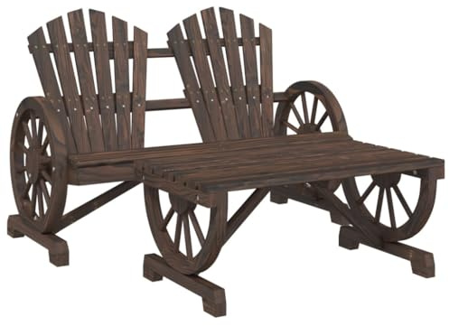 vidaXL 2-TLG. Garten-Lounge-Set Massivholz Tanne