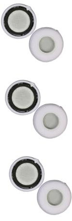 Hemobllo 3 Almohadillas De Repuesto para Auriculares Cómodas Almohadillas De Cuero Proteico Blancas.