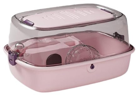 AWHAO Cage à Hamster pour Petits Animaux, avec Dessus ouvrant, pour hérisson, Sugar Glider, Lapin, Rose