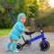 Baby-Dreirad, mitwachsend, Dreirad, Kinderfahrrad, Dreirad mit Schiebestange (C, blau)