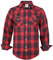 TARAINYA Herren Flanellhemd Langarm Kariertes Druckknöpfe Baumwolle mit Tasche Freizeithemd Regular Fit Rot Marineblau XL