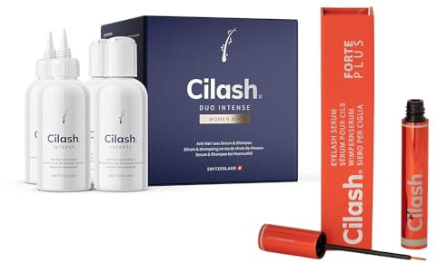 Cilash® Beauty Bundle – Wimpernserum & Haarwuchs-Set für dichte Wimpern und kräftiges Haar – Leistungsstarke Formel mit Biotin, Panthenol und Hyaluronsäure – Klinisch getestet – Made in Switzerland
