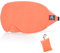 Mavogel Cotton Sleep Mask - 100% Handmade, Light Blocking Sleep Eye Mask with Updated Bending Nose Design, Soft Sleeping Mask for Women Men, for Sleep/Office/Naps, with Travel Pouch (Sunrise Orange)