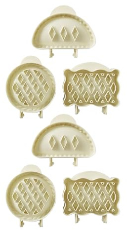 6 Stück Pie Maker Hand Pocket Pies Mold Pie Top Cutter Teig Gebäck Presse Dessert Maker zum Backen Teig Presser Pocket Pie Formen