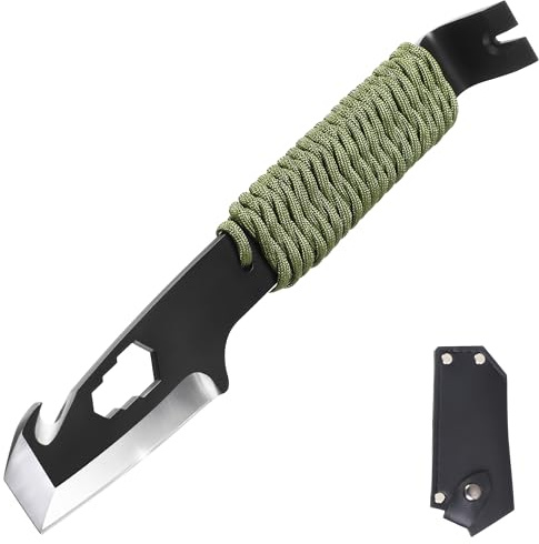Gulfmew Multiherramienta de palanca EDC de 10 pulgadas, barra de palanca grande con llaves, palanca, extractor de uñas, abrebotellas, compañero versátil para transporte diario y accesorios de camping,