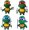Nano Micro Blocks Set, DIY 3D-Modell, Comic Anime Figures - Teenage Mutant Turtles, Lernspielzeug Für Boy，4pc