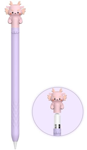 NIUTRENDZ Cute Dragon Case for Apple Pencil 1st Generation Case Silicone Protective Cover Sleeve Skin Accessories (Pink)