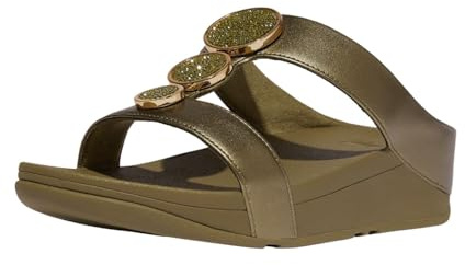 Fitflop Metallic Post grüne Sandalen