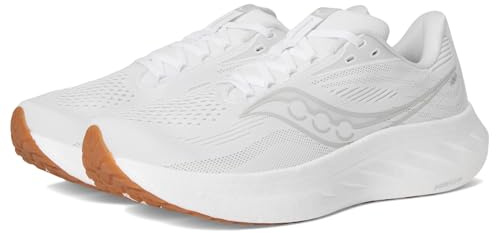 Saucony Damen Ride 18, Weiß/Gum, 42 EU