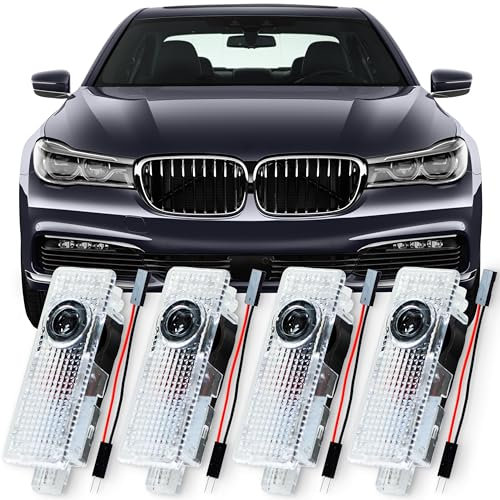 4 Pack Car Door Lights Logo Welcome Lights Compatible with BMW Accessories 3 4 5 6 7 Series M3 M5 X1 X3 X4 X5 X6 Series M3 M5 X1 X3 X4 X5 X Series