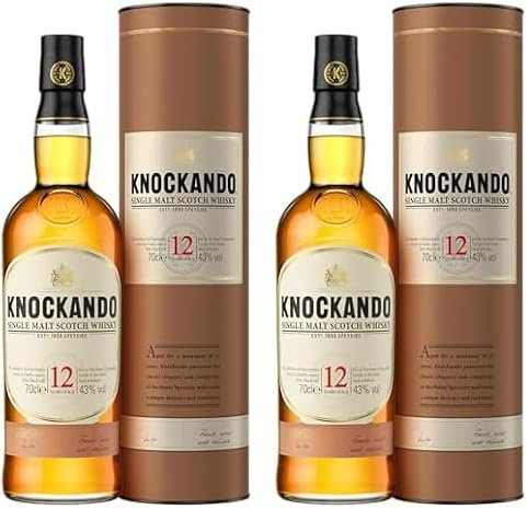 Knockando 12 Ans, Whisky Écossais Single Malt, 70cl Sous Étui (Lot de 2)