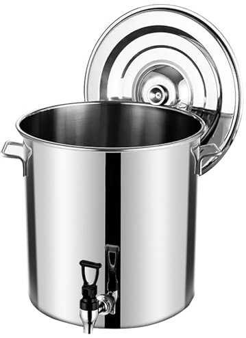 Pentola Per Brodo Per La Preparazione Della Birra Fatta In Casa Con Beccuccio, Pentola In Acciaio Inossidabile Per Uso Domestico E All'aperto, Contenitore Per Latte Denso Con Rubinetto(90L/84.6QT)