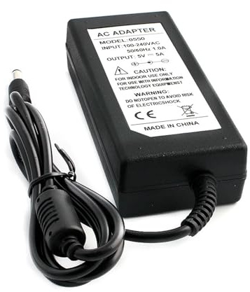 Alimentation AC/DC 220V à 12V 5V 24V, Adaptateur d'alimentation 1A 2A 3A 5A 6A 8A 10A, Chargeur 5.5MM x 2.5 MM 100-240V 50/60Hz(10A,EU_Power Adapter 5V)