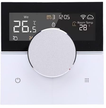 RiToEasysports Programmerbar Termostat Smart Termostat med Fjärrkontroll, Färgskärm, Full Beröringsknapp, för Väggmonterad Panna