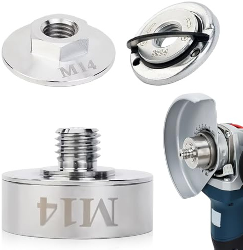 Behogan 3-teiliges Set X Lock Adapter auf M14: Schnellspannmutter M14 für Winkelschleifer, X-Lock Adapter M14 mit M14-Flansch-Kontermutter 45 mm, Xlock Adapter für Diamantkernbohrer