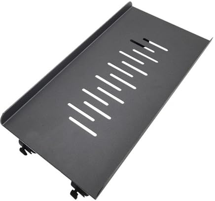 Support Tour PC Robuste avec roulettes - Chariot CPU métallique réglable pour Ordinateurs de Bureau et Stations de Travail Gaming - Support Tour d'ordinateur Mobile (Noir, Compatible avec la